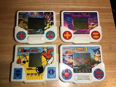 Tiger Electronic Handheld Lot Thunder Blade/Sonic 3/Power Rangers/Bowling Tested