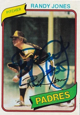 Randy Jones Signed 1980 Topps Padres Baseball Card #305 Autograph 1976 Cy Young - Image 1 of 4