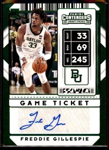 Freddie Gillespie 2020-21 Panini Contenders Draft Picks Game Ticket Green RC