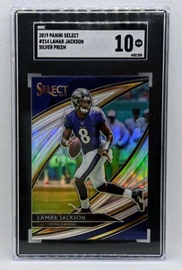 2019 Panini Select Silver Prizm Field Level #214 Lamar Jackson SGC 10 - Picture 1 of 2