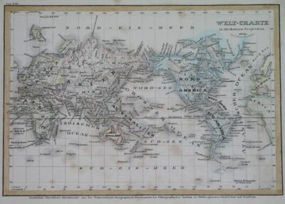 1836 RARE ORIGINAL MAP WORLD UNITED STATES CANADA AMERICA ASIA AUSTRALIA EUROPE - Image 1 of 3