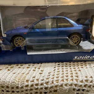 1998 SUBARU IMPREZA 22B STI RHD BLUE 1/18 DIECAST MODEL CAR BY SOLIDO S1807401 - Picture 1 of 11