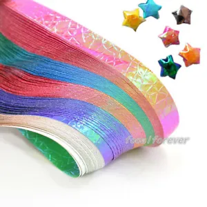 90PCS Folding Lucky Origami Paper Craft Wish Stars Gradient DIY Handmade Supply - Picture 1 of 5