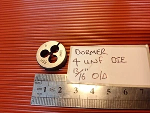 4 UNF Thread Die Made By Dormer  - Picture 1 of 1