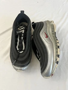NIKE AIR MAX 97 SILVER BLACK MEN'S ATHLETIC SHOES 8 - Picture 1 of 5