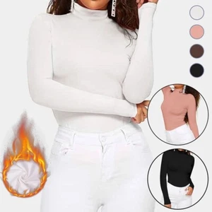 Long Sleeve Sweater Turtleneck Women Pullovers Warm Tops Basic Bottoming Shirt - Picture 1 of 25