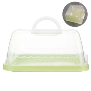 Portable Plastic Square Cake Box Cupcake Dessert Container for Handheld for - Picture 1 of 17
