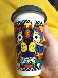 Kolumbien Mola Arte Kuna Kunst Keramik Reise Kaffeebecher Tasse 6" ~ 9 Unzen ~ EG ~ - Bild 1 von 11