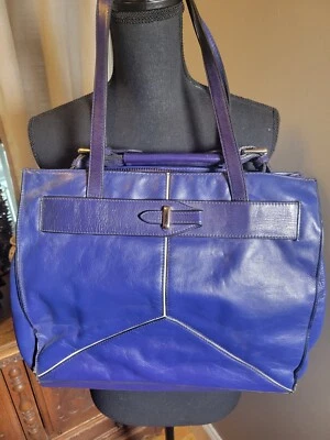 BOLSO GRANDE POUR LA VICTOIRE CUERO AZUL BRILLANTE Foto 1 de 4