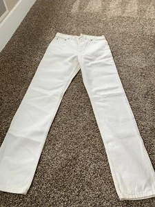Vintage 90's Work Force Gap Pilot White Jeans 33x36 Regular Fit. Tapered Leg - Picture 1 of 5