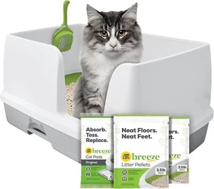 Litter System, Breeze XL All-in-One Odor Control & Easy Clean Multi Cat Box - Picture 1 of 11
