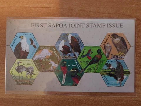 ANGOLA 2004  BIRDS  SAPOA UNISSUED  SHEET MNH  VERY RARE   MICHEL CATH. €1000.00 Cover