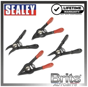 Juego de 4 mini alicates circlip Sealey AK8449 - internos y externos rectos - Imagen 1 de 8