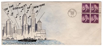 #937 Alfred E. Smith New York NY 1945 FDC Crosby Artist Newton Hand-Painted - Image 1 of 4