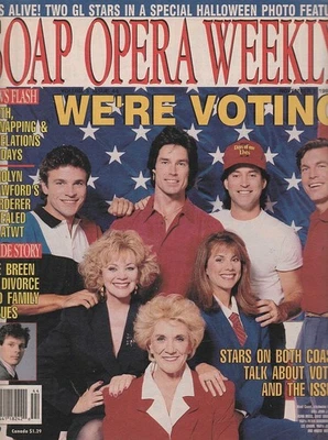 Soap Opera Weekly Nov 3, 1992 RONN MOSS-DRAKE HOGESTYN-NANCY GRAHN-JOSEPH BREEN - Image 1 of 3