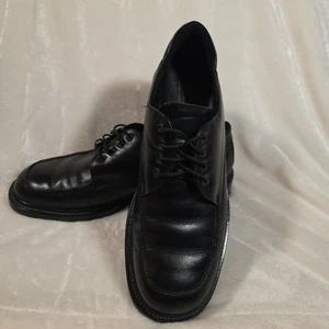 VENTURINI Venice Rounded Toe Black Leather Oxford Lace Up Men's 13M Shoes - Picture 1 of 8
