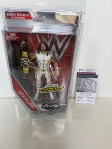 WWE ELITE SETH ROLLINS Signed JSA Certified SERIES 45 ALL WHITE GEAR BELT - Picture 1 of 7