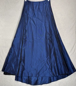 Vintage Scott McClintock Millennium 2000 Maxi Skirt Shimmer Navy Blue Size S Y2K - Picture 1 of 15