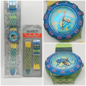 Swatch Scuba 200 Swordfish SDG101 – 1993 – NOS Perfect – Extra New Strap - Picture 1 of 15
