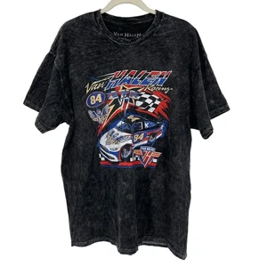 Camiseta Van Halen Racing 1984 con licencia oficial lavado ácido negro XL NUEVA SIN ETIQUETAS - Imagen 1 de 5