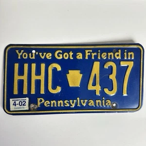 Adesivo Targa HHC-437 4-02 Vintage Hai un amico in Pennsylvania - Foto 1 di 2