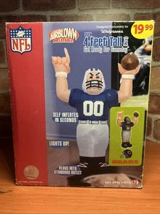 Gemmy Chicago Bears 4 pies inflable soplado por aire jugador de fútbol americano NFL se ilumina - Imagen 1 de 6