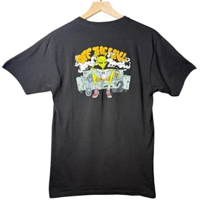 Camiseta negra Vans Since 1966 para hombre con estampado gráfico fuera de la pared Aliens monopatín M - Imagen 1 de 8