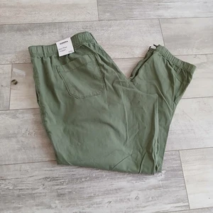 Pantalones de chándal Sonoma XXL de tiro medio verde oliva con cordón cremallera al tobillo - Imagen 1 de 13