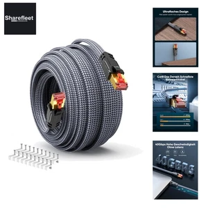 Cat 8 Netzwerkkabel 31m, 40Gbps LAN Kabel Hochgeschwindigkeits 2000MHz S/FTP ... - Afbeelding 1 van 10