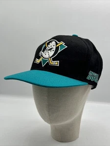 Anaheim Mighty Ducks Dos Tonos ANNCO Vintage Snapback Gorra Sombrero Letras Grandes - Imagen 1 de 8