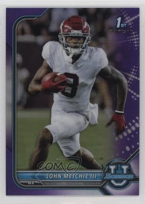 2021-22 Bowman U Chrome Prospects Purple Refractor John Metchie III #47 - Image 1 of 2