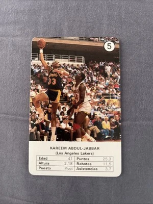 1988 Fournier NBA Estrellas Kareem Abdul-Jabbar #5 Los Angeles Lakers - Image 1 of 2
