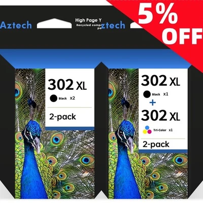 Druckerpatronen 302 XXL für HP OfficeJet 1110 3830 3831 3832 3833 3834 3835 4650 - Bild 1 von 4