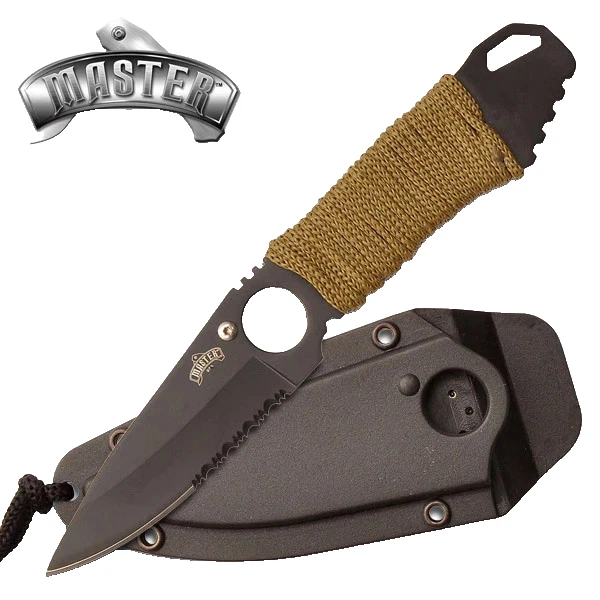 Master USA Neck Knife with Hard Sheath MU-1121GN 6.75" Length - Image 1 of 1