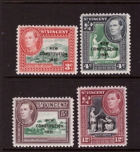 St Vincent 1951 New Constitution set mint hinged stamps - Picture 1 of 1