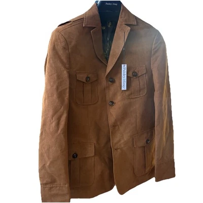 Traje de Cena Blazer Chaqueta Esmoquin 38R Pico Cachemira y Gris Para Hombre Calce Ajustado Marrón Foto 1 de 4