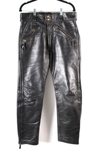 Langlitz Leather Motorcycle 3/4 Zip Pants Mens Size 32x31 USA - Foto 1 di 8
