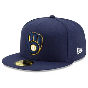 Men's New Era Navy Milwaukee Brewers Home Authentic Collection On-Field 59FIFTY - Picture 1 of 5