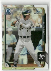 2015 BOWMAN DRAFT #174 SKYE BOLT CHROME REFRACTORS OAKLAND ATHLETICS - Picture 1 of 2