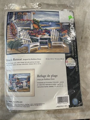Dimensions 16x20 Needlepoint Kit- Beach Retreat By Kathleen Denis - Image 1 of 4
