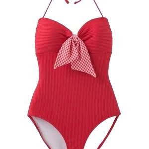 Matilda Jane Women size XXL Pool Side Party Red One Piece Swimsuit Nautical - Picture 1 of 4