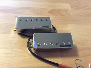 Paire de mini micros guitare électrique humbucker plaqués chrome Warman FireBucker - Photo 1/7
