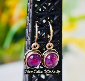 SILPADA 925 Sterling Silver AMETHYST EARRINGS W1277 Beautiful purple WOW RARE - Picture 1 of 12