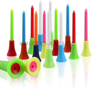10 x 83 mm  Multi Colour  Rubber Top Golf Tees    Free U.K. P&P - Picture 1 of 1