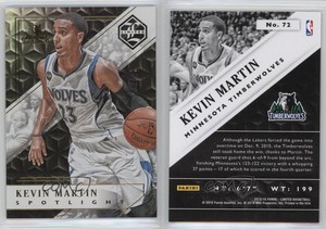 2015-16 Panini Limited Spotlight Gold /25 Kevin Martin #72