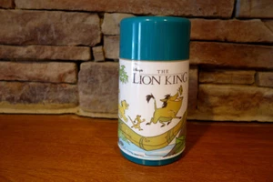 Vintage Aladdin Brand Disney Lion King Thermos Teal Color 3 Pieces Complete - Picture 1 of 4