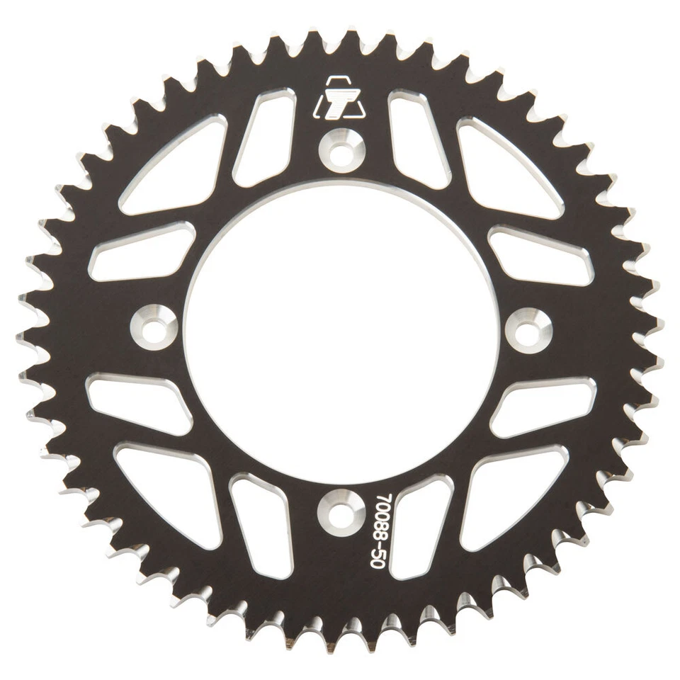 图斯克后铝链轮 50 牙黑色适用于雅马哈 YZ80 YZ85 铃木 RM80 RM85 — 第 1/3 张图片