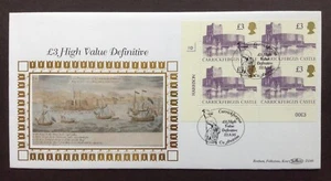 Bloque de cilindros de castillo de alto valor Benham 1995 £3 en cubierta de primer día Carrickfergus - Imagen 1 de 2
