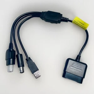 PC (USB), Xbox, And Nintendo GameCube Controller Adapter For PS2 Controllers - Picture 1 of 1