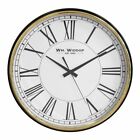 40CM ROUND METAL BLACK  / GOLD WALL CLOCK.NEW.SPECIAL OFFER PRICE.
